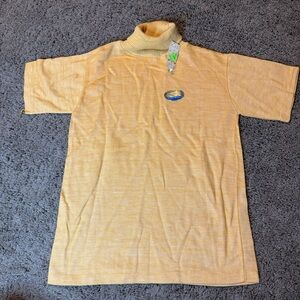 Trendy new w tag mustard yellow knitite kids short sleeve polyester cotton SL45